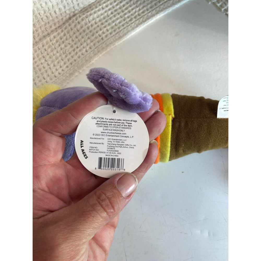 [Kidcore] Unisex Chuck E. Cheese Mr. Munch Plush Toy 9" Purple - Picture 4 of 5